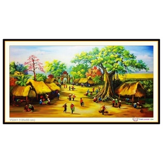 Tranh đính đá Chợ Quê VS241-120x60cm