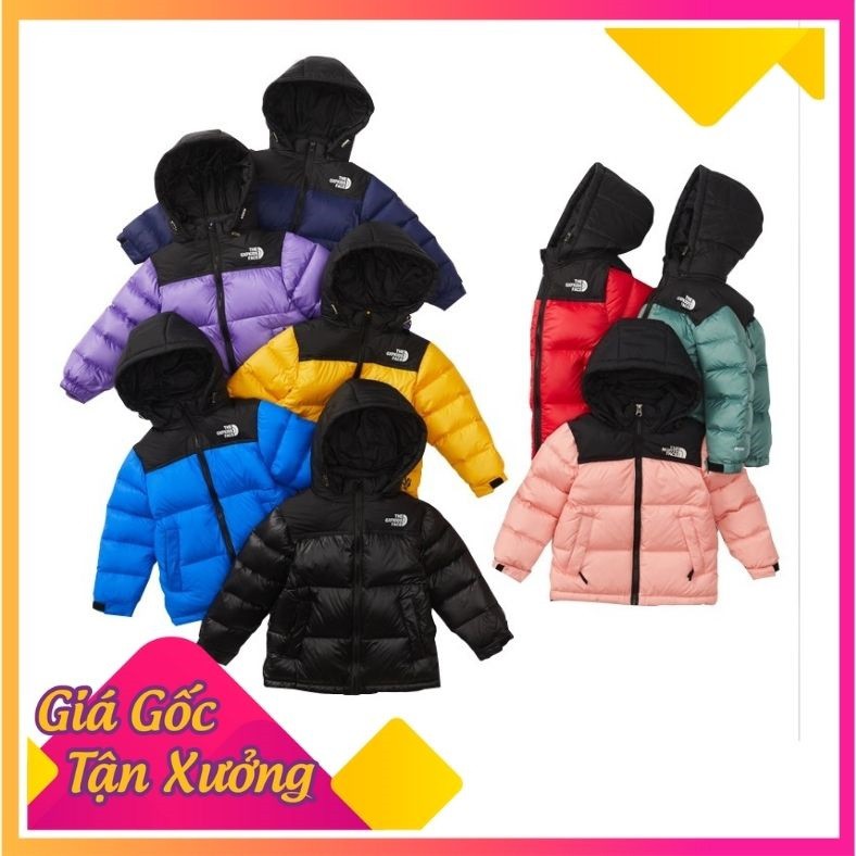 Áo phao lông vũ cho bé trai và bé gái 5-14 tuổi, Áo khoác trẻ em hàng cao cấp