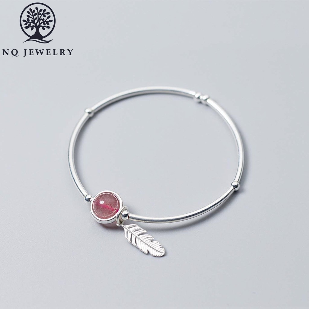 Lắc bạc phối hạt T.A dâu - NQ Jewelry