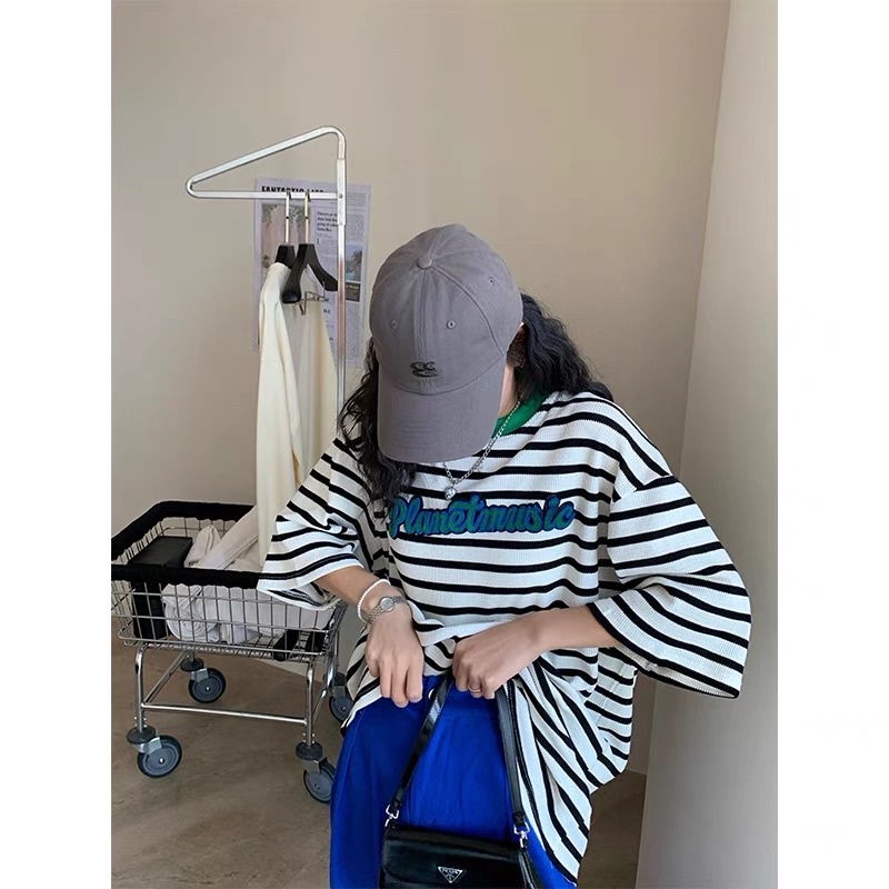 Áo Thun Cotton PLANET trắng phối xanh Unisex (Ảnh Thật/Có Sẵn) | BigBuy360 - bigbuy360.vn