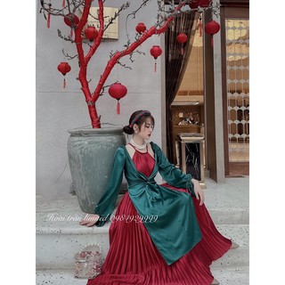 [ Tạm hết ] Áo dài yếm cô tấm kèm khoác ( ảnh thật cuối)