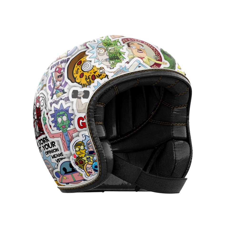 Set 50 cái Sticker Rick and Morty dán mũ bảo hiểm, hình dán Rick and Morty chống nước, decal hình Rick and Morty cute