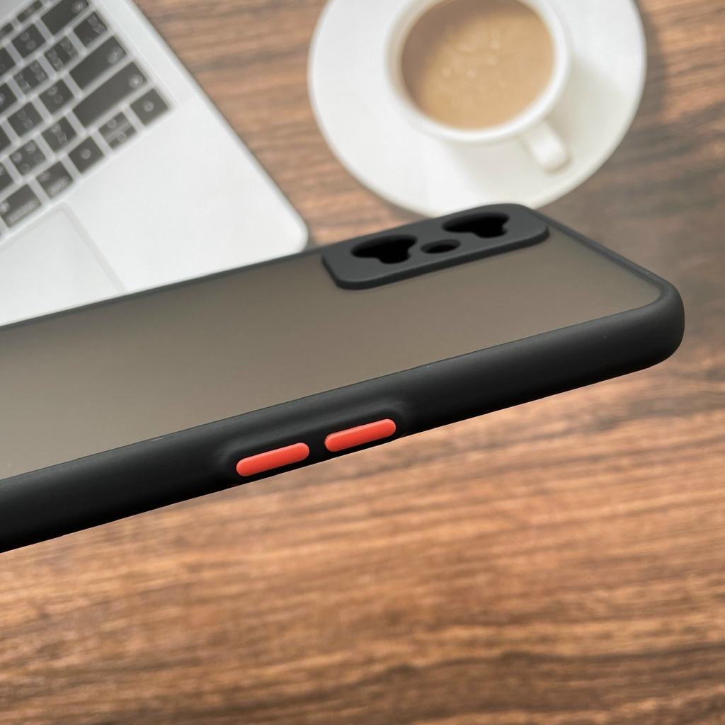 Ốp lưng cứng nhám mờ viền silicon bảo vệ camera cho Oppo Realme GT Neo 2