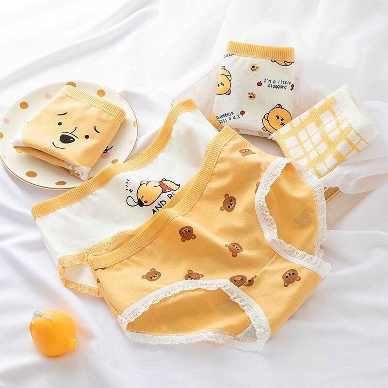 Quần lót cotton co giãn 4 chiều hình gấu cute 616
