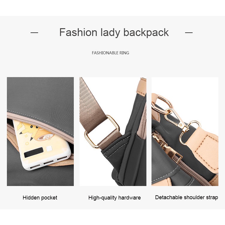 Ba Lô Màu Hồng Dễ Thương Chống Thấm Nước Phong Cách Mới Cho Học Sinh Trung Học