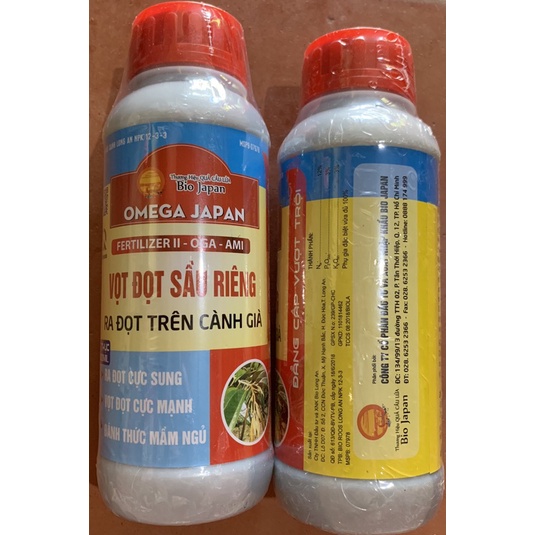 Bung đọt sầu riêng chai 500ml thương hiệu quả cầu lửa