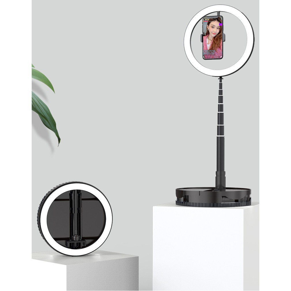 Đèn Livestream Size 26cm, Giá Đỡ Điện Thoại Live Stream, Bán Hàng Online, Make Up, Chụp Ảnh Studio, Gấp Gọn Thu Nhỏ