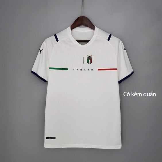 Bộ quần áo bóng đá Italia trắng chất thun lạnh mặc mát,co dãn cực tốt
