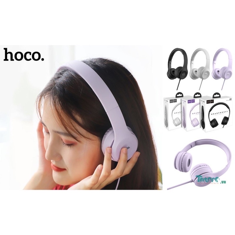 ✅nowship ✅Head phones-Tai Nghe Chụp Tai Hoco W21 Có Mic Đàm Thoại , Hỗ Trợ Các Dòng Điện Thoại /Máy Tính Bảng /Laptop