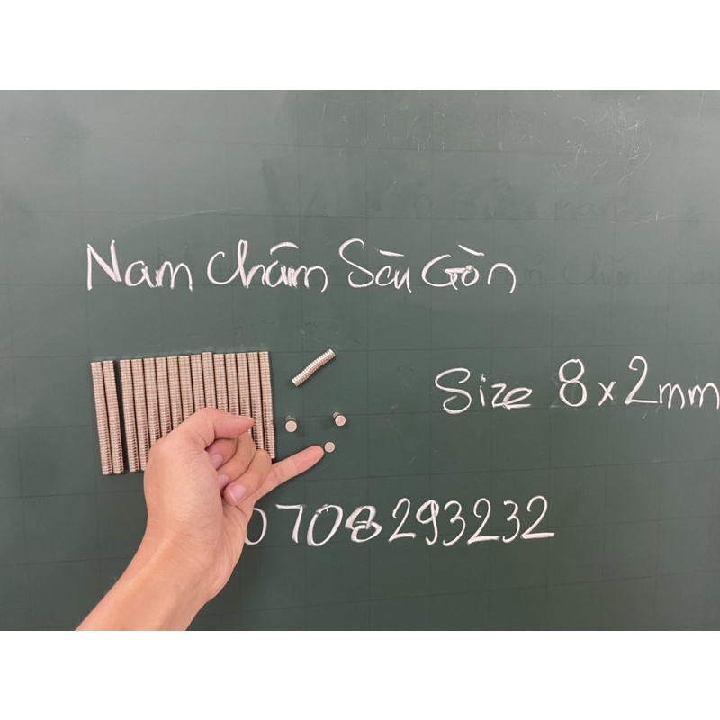 [NCSG] 50 viên Nam châm vĩnh cửu D8x2mm N35
