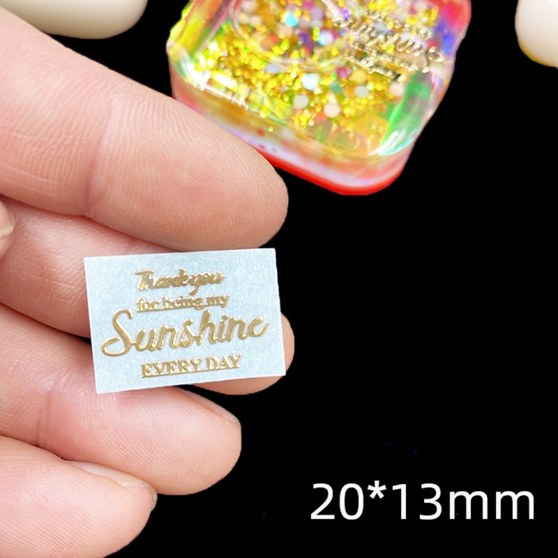 Set 10 Tấm Nhãn Dán Kim Loại Epoxy Resin Làm Trang Sức DIY Mate