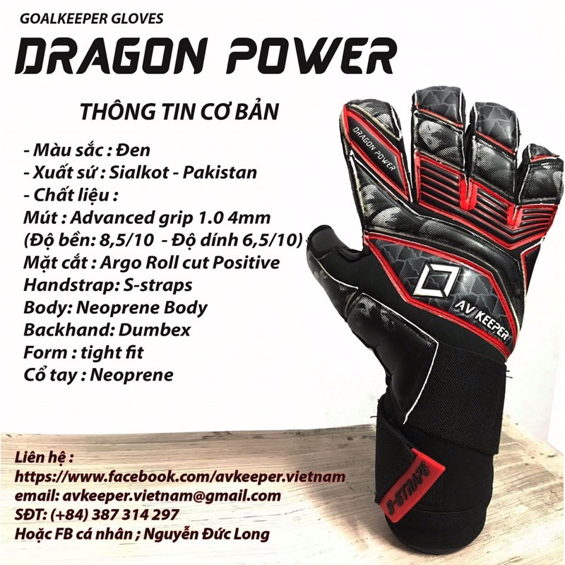 Găng tay thủ môn AV Keeper Dragon Power