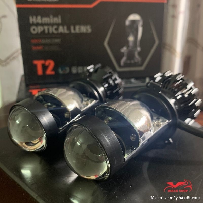 BI CẦU LED MINI T2 CHÂN H4 LẮP PHA Ô TÔ XE MÁY CỰC SÁNG 12V - 45W BẢO HÀNH 1 NĂM