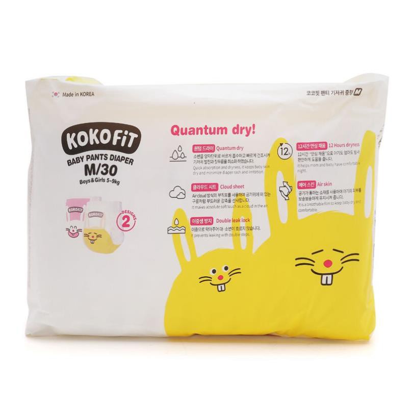 Tã/Bỉm quần KOKO FiT size M (Thỏ) 30 miếng/bịch dành cho bé từ 5 - 9kg