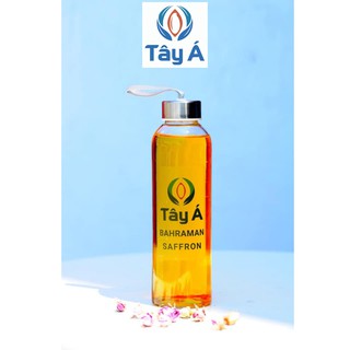 Bình nước thủy tinh, saffron Tây Á, dung tích 500ml, có dây xách