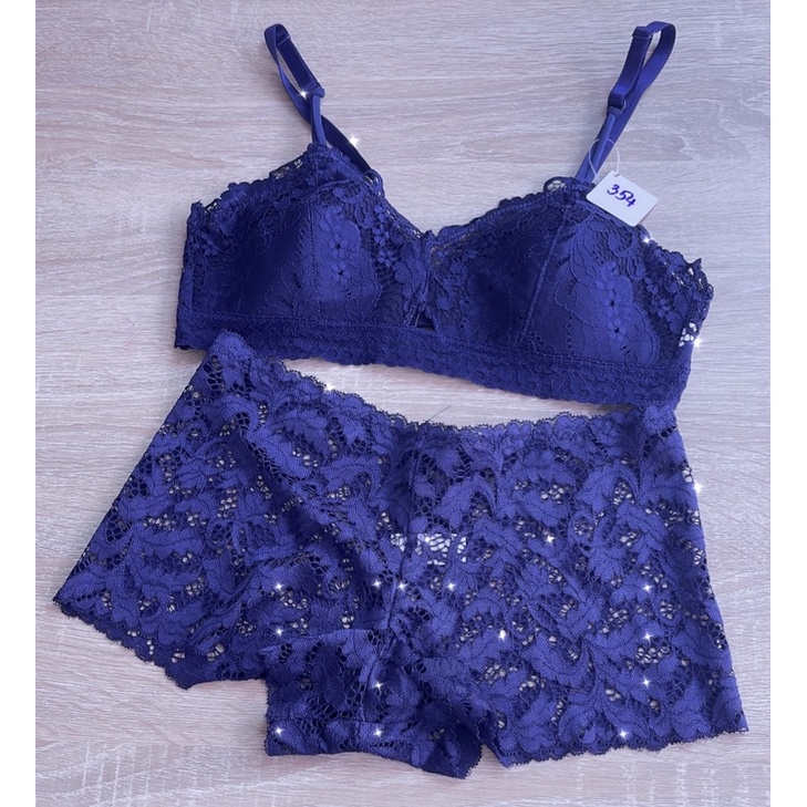 Bộ Bralette Ren không gọng _ Set bộ bra ren quyến rũ rất sexy