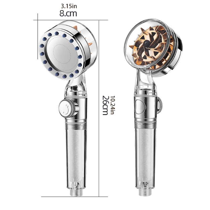 Vòi Hoa Sen Tăng Áp Cầm Tay Có Chức Năng Lọc Điều Chỉnh Áp Suất Nước