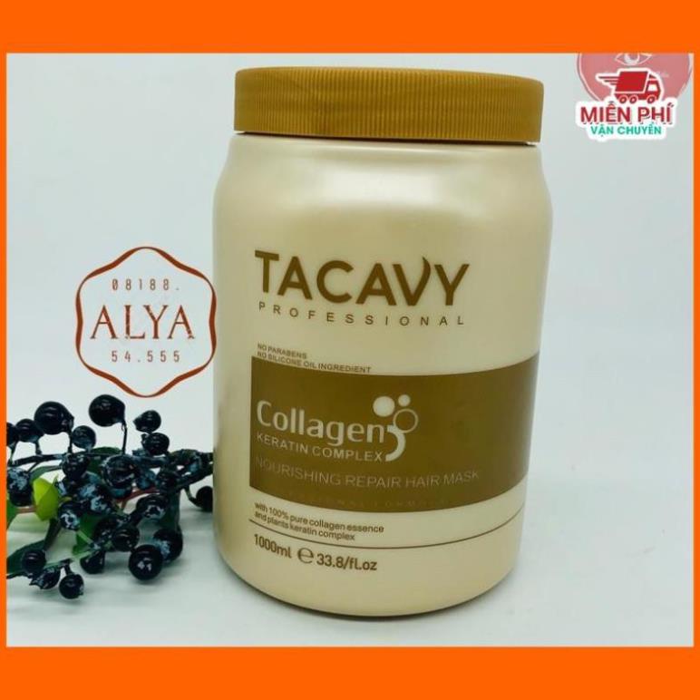 Hấp dầu, Ủ tóc Tacavy Collagen 1000ML |Siêu Phục Hồi Tóc Hư Tổn | Hàng Chính Hãng ALYA