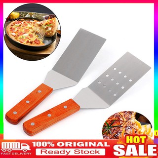 Xẻng Xúc Bánh Pizza Bằng Thép Không Gỉ Cán Gỗ Tiện Dụng