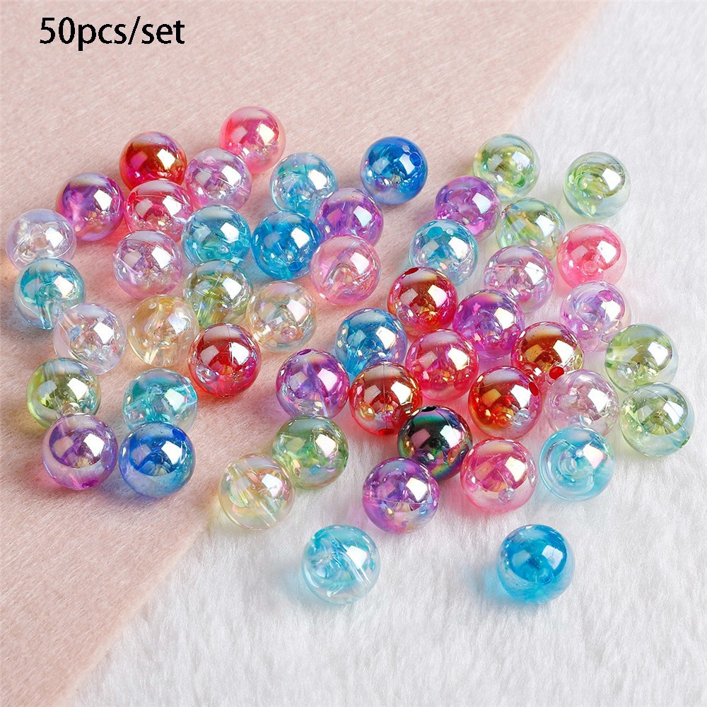 Bộ Hạt Acrylic Nhiều Màu Làm Trang Sức Thủ Công Mihan1