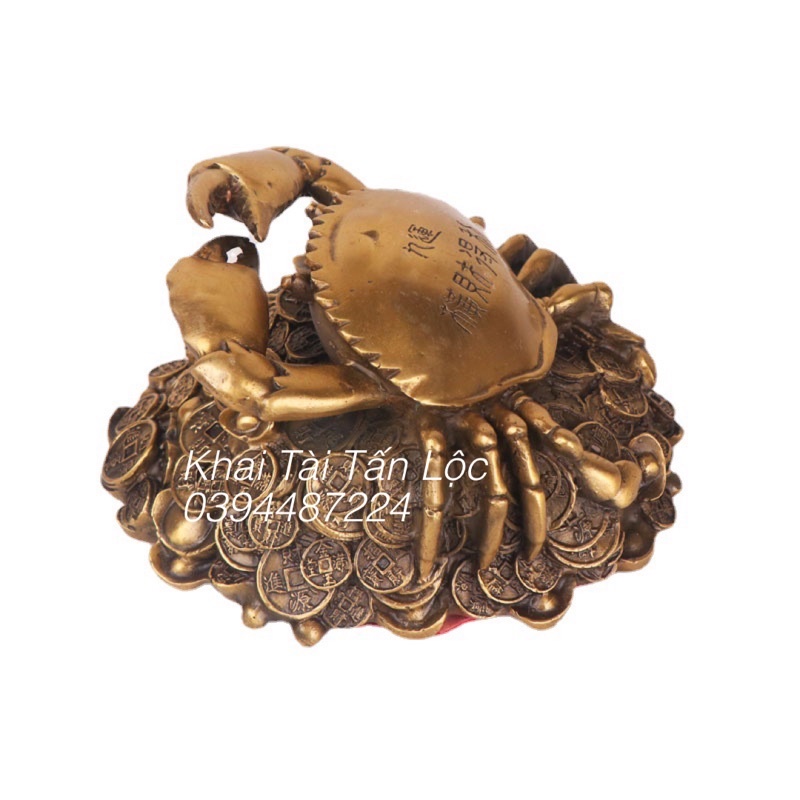 Tượng cua phong thủy bằng đồng thu hút tài Lộc , chiến thắng cạnh trang