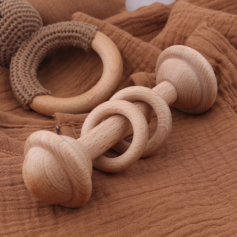 Set 5 Món Đồ Chơi Gồm Khăn + Kẹp + Yếm + Núm Vú Giả + Khăn Lau Cho Bé Sơ Sinh