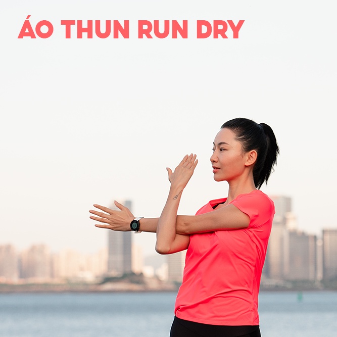 Áo thun thể thao nữ Decathlon run dry chuyên chạy bộ, nhanh khô - hồng