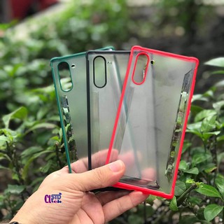 Ốp lưng samsung galaxy note 10 và note 10 plus likgus mola lưng cứng viền màu chính hãng