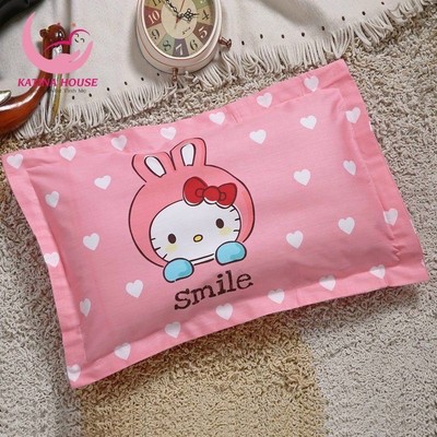 Gối cho bé, gối ngủ vỏ cotton 3D ruột bông gòn kháng khuẩn kích thước 25x40cm dành cho bé yêu -Hizun bedding