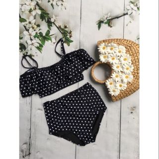 Bikini 2 mảnh bèo chấm bi trẻ trung
