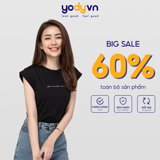Yody Áo cộc tay smile cá tính thoáng mát mềm mại TSN3902