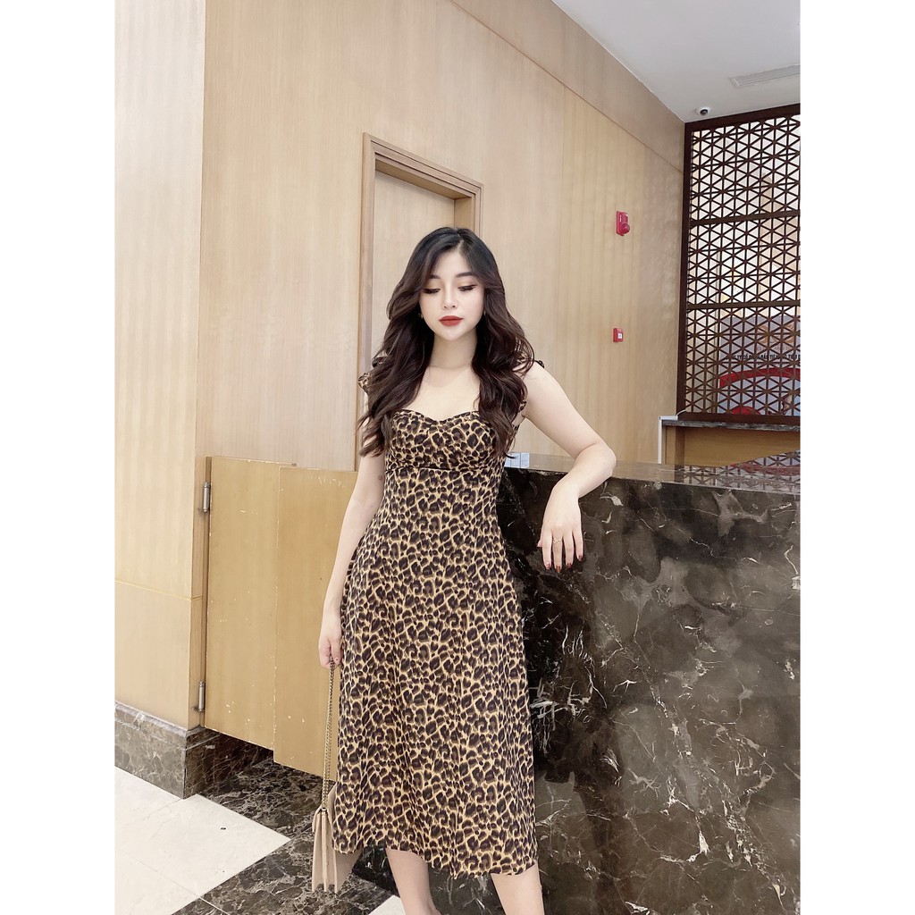 Váy da báo cánh tiên,cúp ngực, vải lụa cao cấp, mềm, mịm, mát Nancy A5 | BigBuy360 - bigbuy360.vn