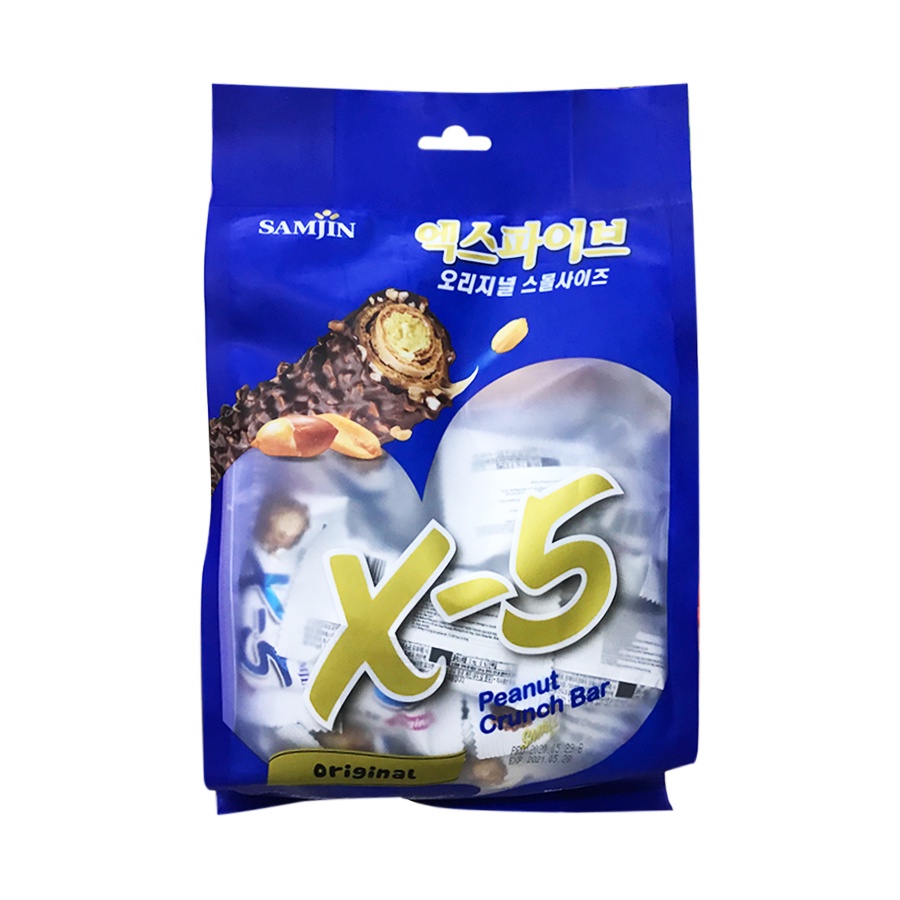 BÁNH X5 HÀN QUỐC SOCOLA ĐẬU PHỘNG GÓI 494G
