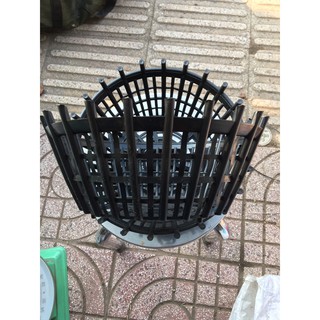combo 10 chậu giả gỗ nan phụ 25cm