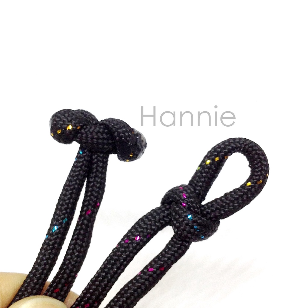 Vòng tay paracord đen kim tuyến - Vòng sinh tồn dây dù 550 7 lõi đeo tay nam nữ handmade