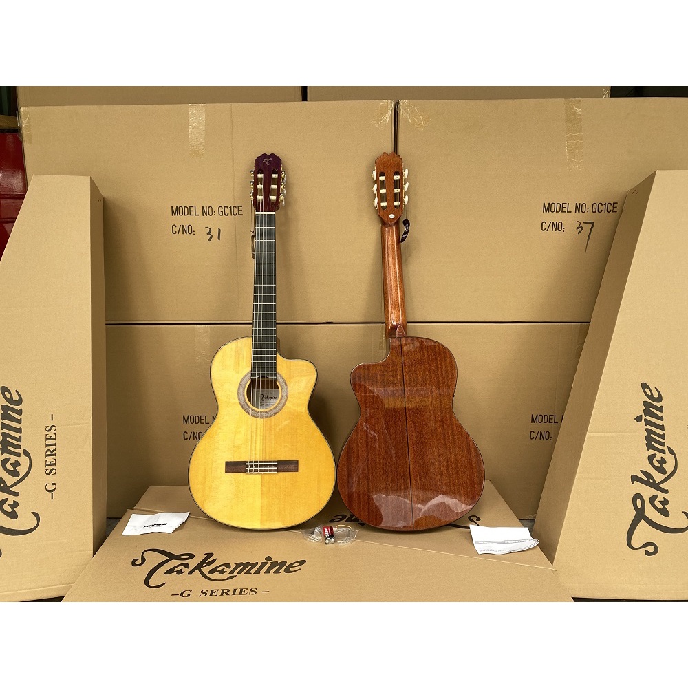 Guitar classic Takamine GC1CE dáng khuyết EQ