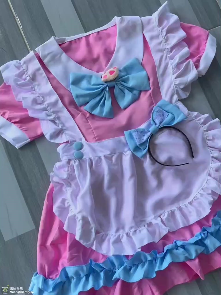 Maid ngắn cosplay mèo hồng cute đáng yêu dễ thương bộ 5 món | BigBuy360 - bigbuy360.vn