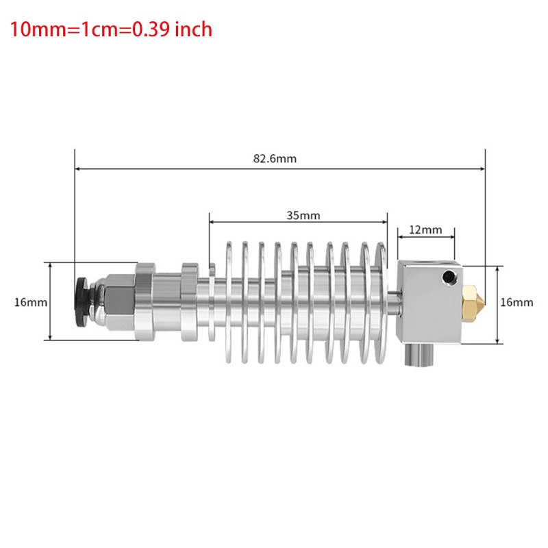 Bộ Phận Đầu Đùn Bowden I3 Mega- Hotend V5 24V Nâng Cấp 1.75mm Cho Máy In 3D Anycubic I3 Mega-S Chiron