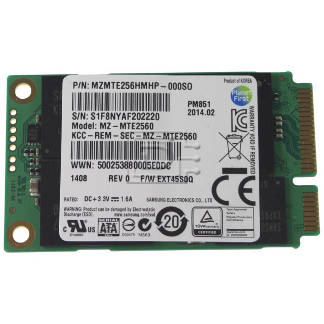 Ổ cứng SSD Msata 256Gb Samsung hàng tháo máy.