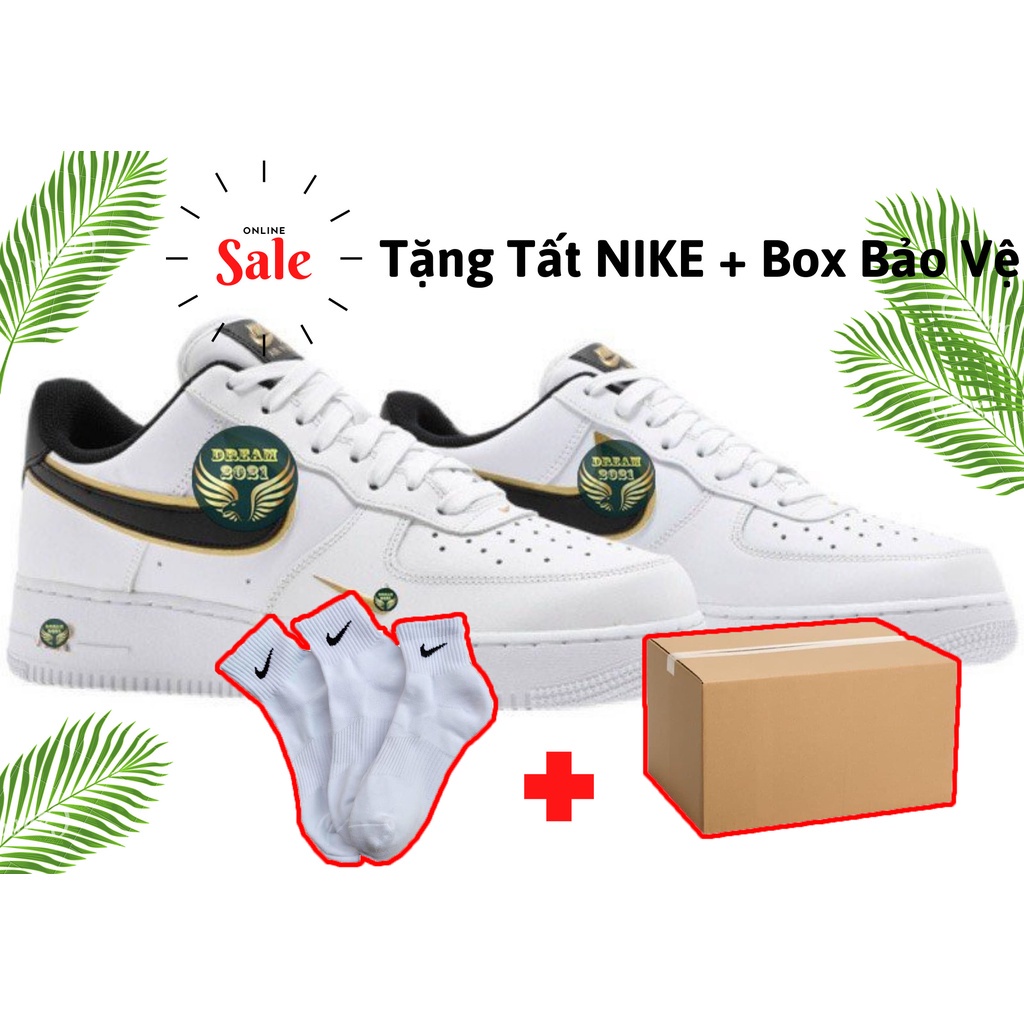 Giày_Nike Trắng vệt đen Air Force 1, Af1 custom việt đen hót nhất nam nữ ️🎶