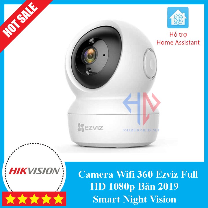 [Camera Wifi 360 Ezviz] Full HD 1080p bản 2019 - Smart Night Vision - C6N