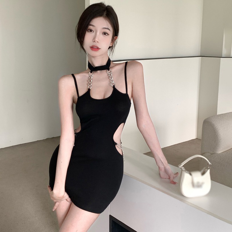 Đầm Mini Không Tay Màu Sắc Thời Trang Mùa Hè Quyến Rũ Cho Nữ