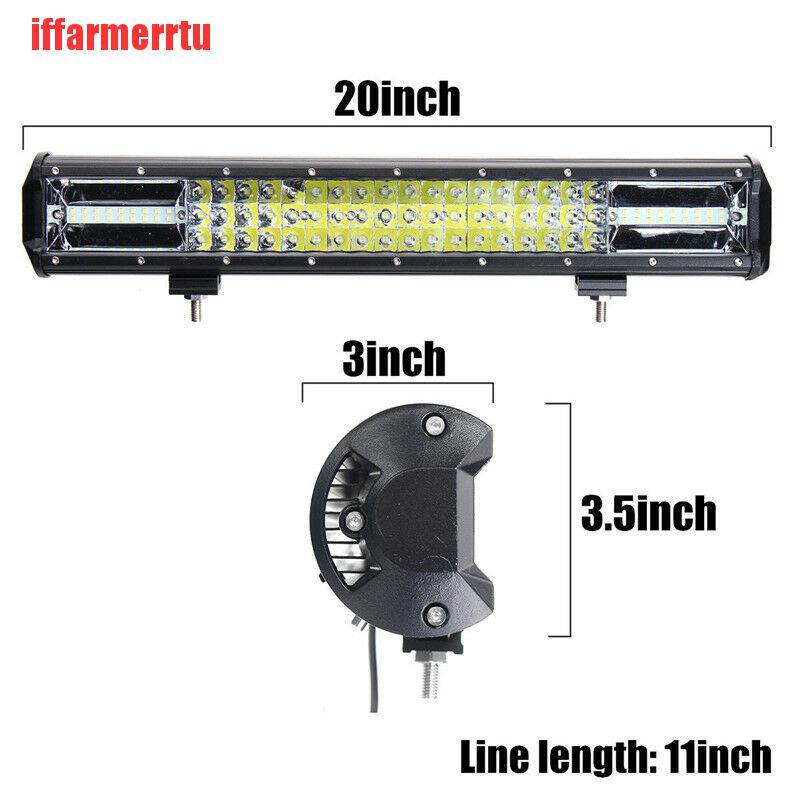 {iffarmerrtu}20" Inch 540W LED Work Light Bar Flood Spot Combo Offroad Driving Lamp Car Truck TQM