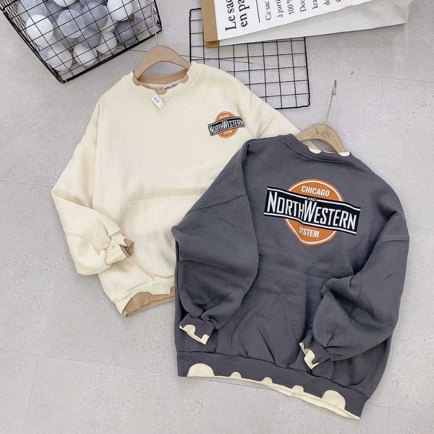 Áo hoodie form rộng NorthWestern 10011, áo sweater dày nhiều màu Unisex nam nữ Ulzzang Fmstyle Saigon 21HU10P51403 | BigBuy360 - bigbuy360.vn