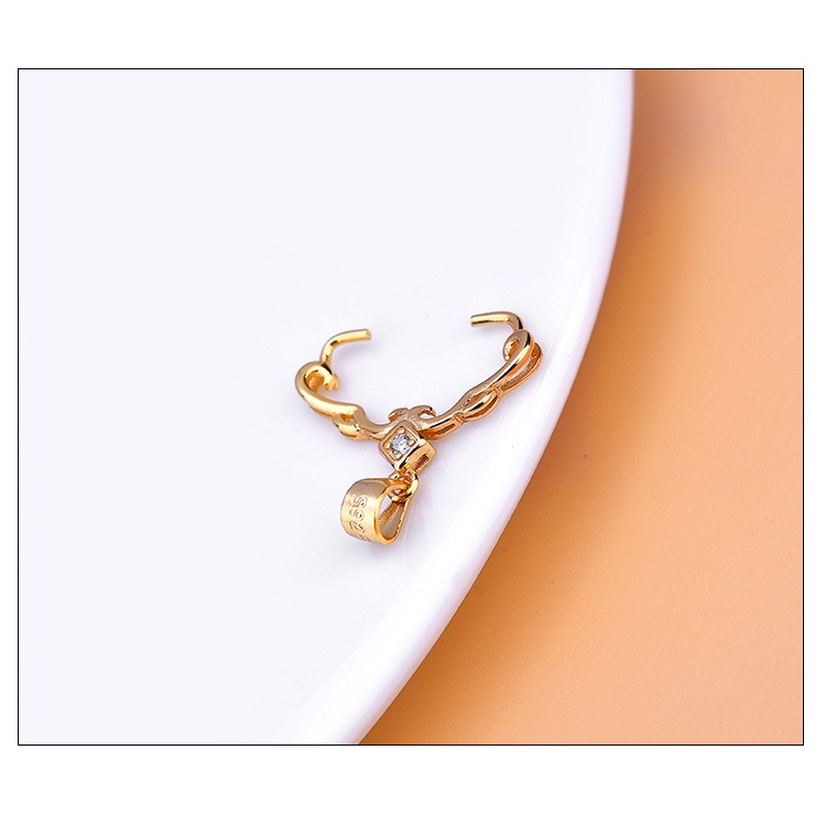 █diy゜ S925 Bạc●Mặt Dây Chuyền Bạc S925 Hình Hoa Đính Đá Zircon Có Khóa Cài diy