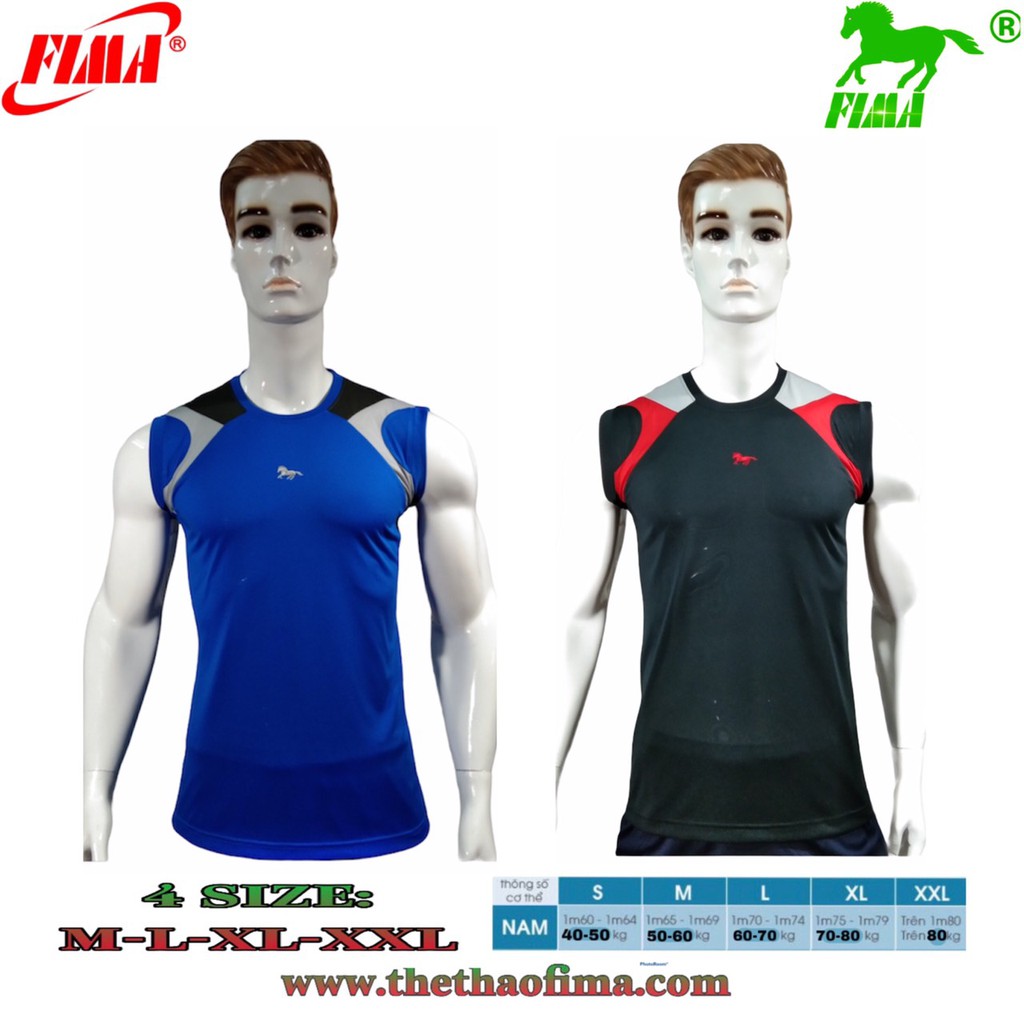 Áo Thun Nam Thể Thao FIMA FS013, Chất Thun Lạnh, Mát mịn, Co Giãn và thấm hút mùi hôi tốt, Logo CON NGỰA/FIMA