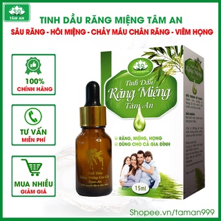 Tinh dầu răng miệng Tâm An - sâu răng, hôi miệng, viêm họng, ê buốt chân răng 100% thảo dược thiên nhiên