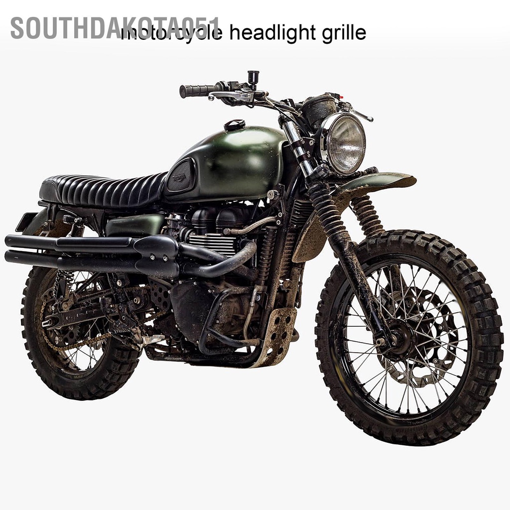 Southdakota051 Đèn pha xe máy màu đen Lưới tản nhiệt đầu đèn bằng sắt Thay thế cho Scrambler 1200XC XE 2019‑2021