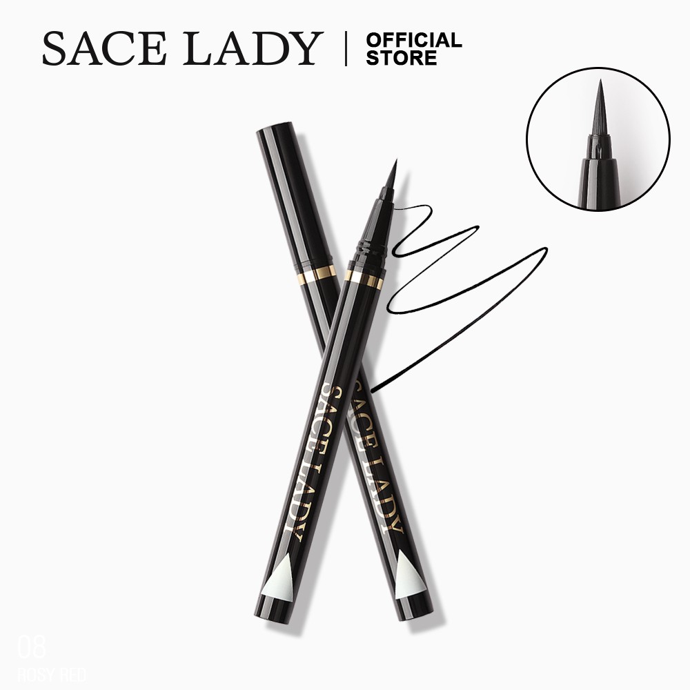 SACE LADY Bút kẻ mắt màu đen chống thấm nước và lâu phai