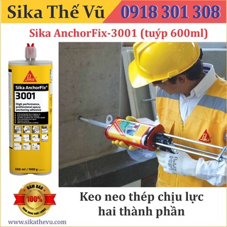Sika - Keo khoan cấy thép chuyên dụng, chất lượng cao Sika AnchorFix 3001 (Tuýp 600ml) SIKA THẾ VŨ